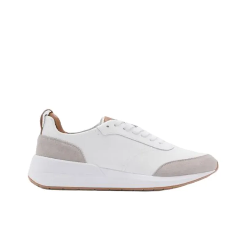 MANGO Low Top Casual Shoes Men's White-1