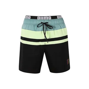 PUMA Beach Shorts Men's Black, Green & Multicolor