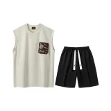 Set (Apricot Top+Black Pants)