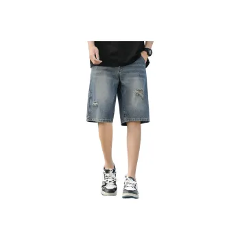 Tonlion Denim Shorts Men's Blue Tone