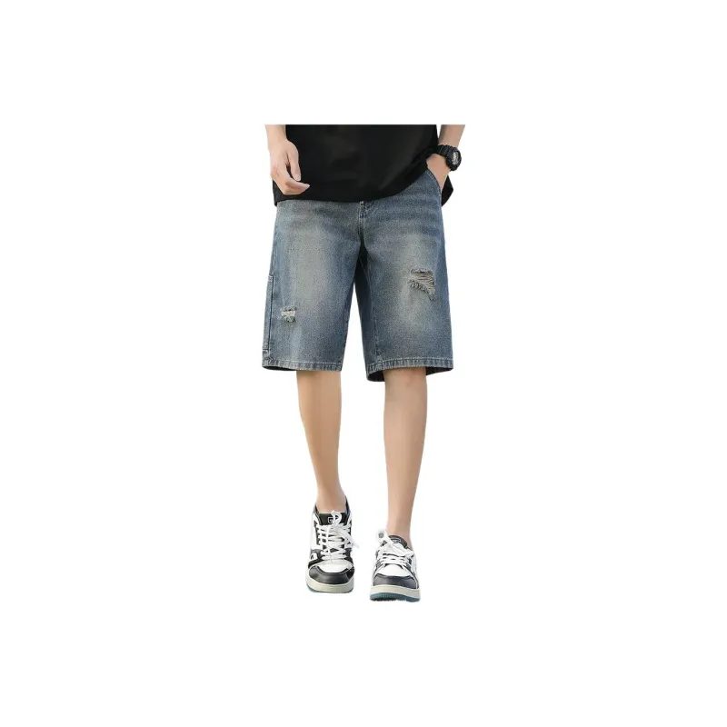 Tonlion Denim Shorts Men's Blue Tone-0