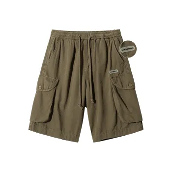 FAIRWHALE Casual Shorts Unisex Army Green