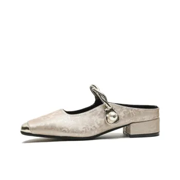 City Camel Rubber Sole Slip Resistant Closed Toe Slippers Women's