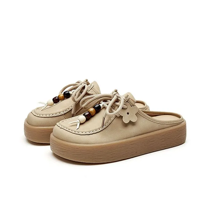 DAPHNE Rubber Sole Quiet Closed Toe Slippers Women's-2