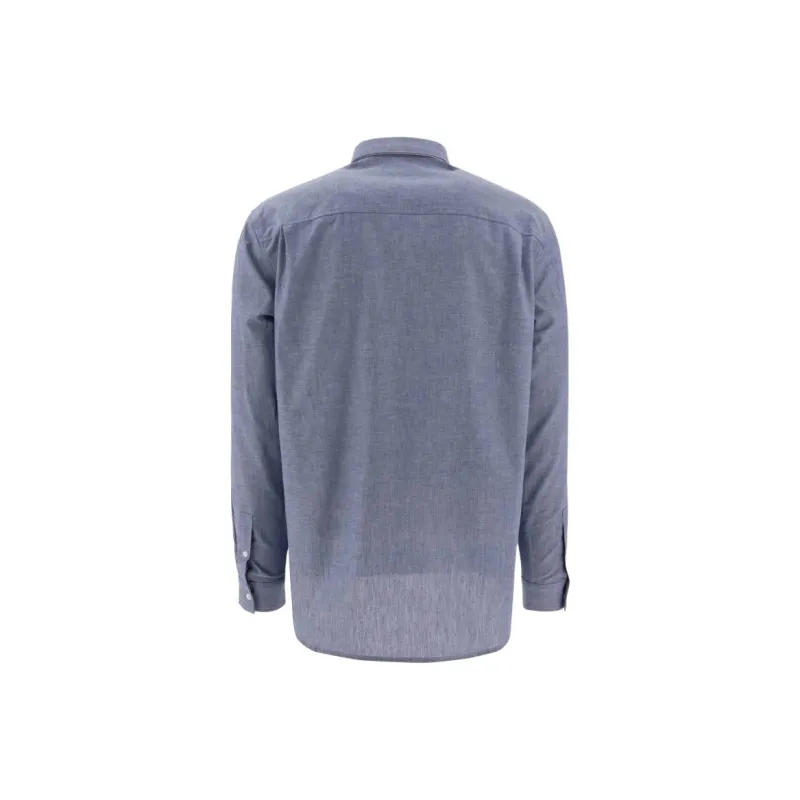 A.P.C Logo Embroidered Buttoned Shirt-1