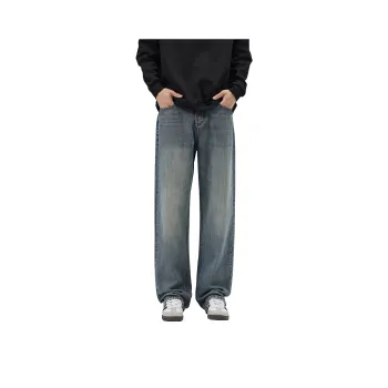 FALIAMS Jeans Men Vintage Blue