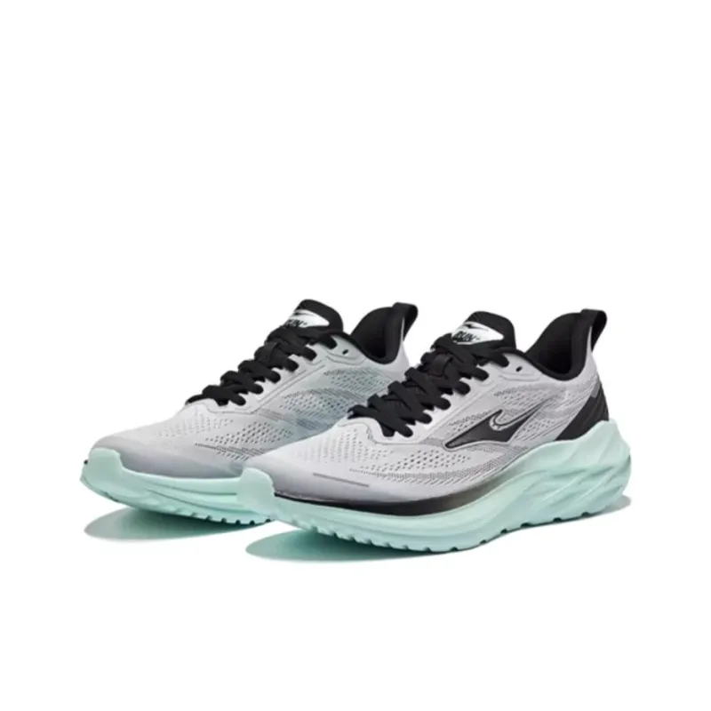 Erke Anti Slip Wear Resistant Low Top Casual Running Shoes Men's Gray Black-1