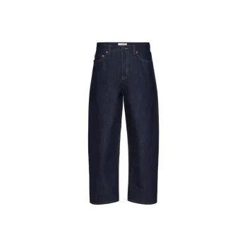 Valentino Button Detailed Cropped Jeans