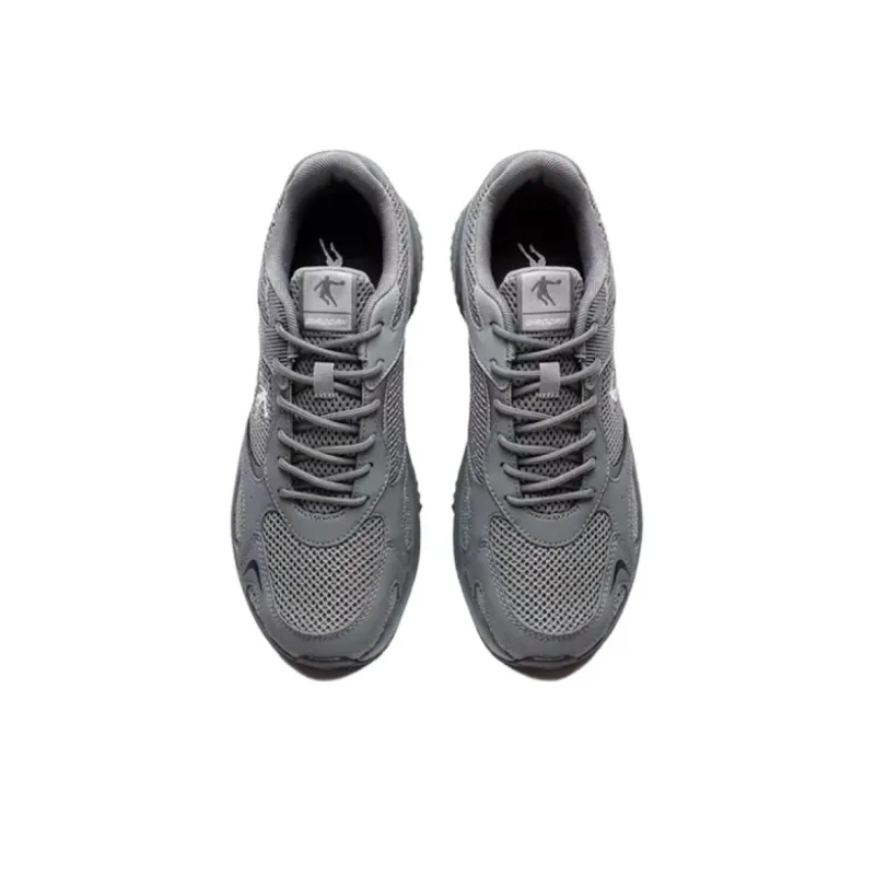 QIAODAN Cushioning Breathable Low Top Running Shoes Men's Gray-3
