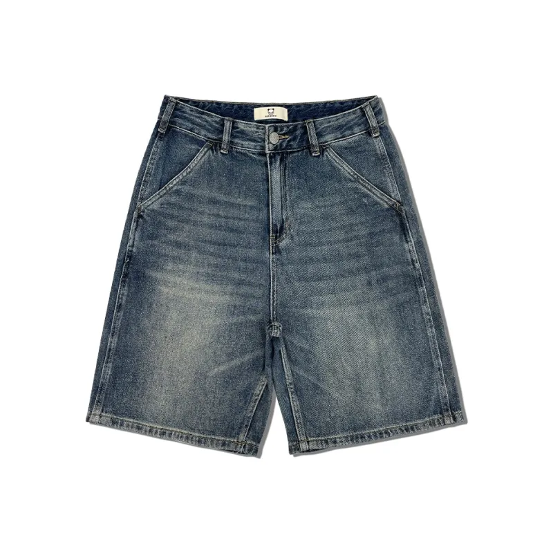 HIPANDA Denim Shorts Men's Nostalgic Blue-0