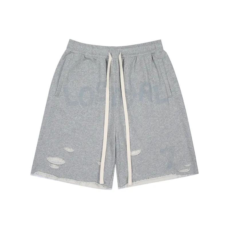 LOSTCTRL SS22 Loose Fit Shorts Unisex Gray-0