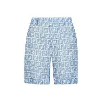 FENDI All Over Ff Printed Belt looped Shorts