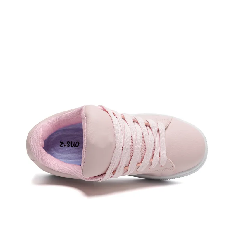 Z.SUO Skateboard Shoes Unisex Low Top White-4