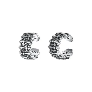 ATPLAY 925 Sterling Silver Clip On Earrings Unisex