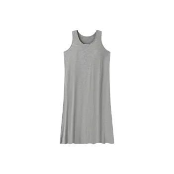 Cotton Shopping Nightgown Women's Gray