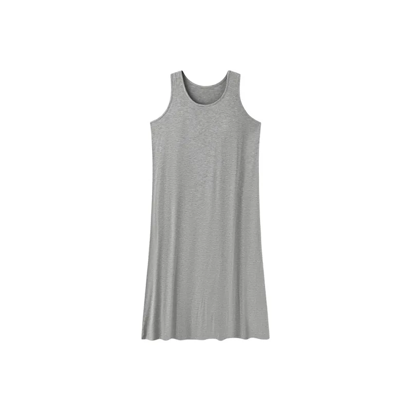 Cotton Shopping Nightgown Women's Gray-0