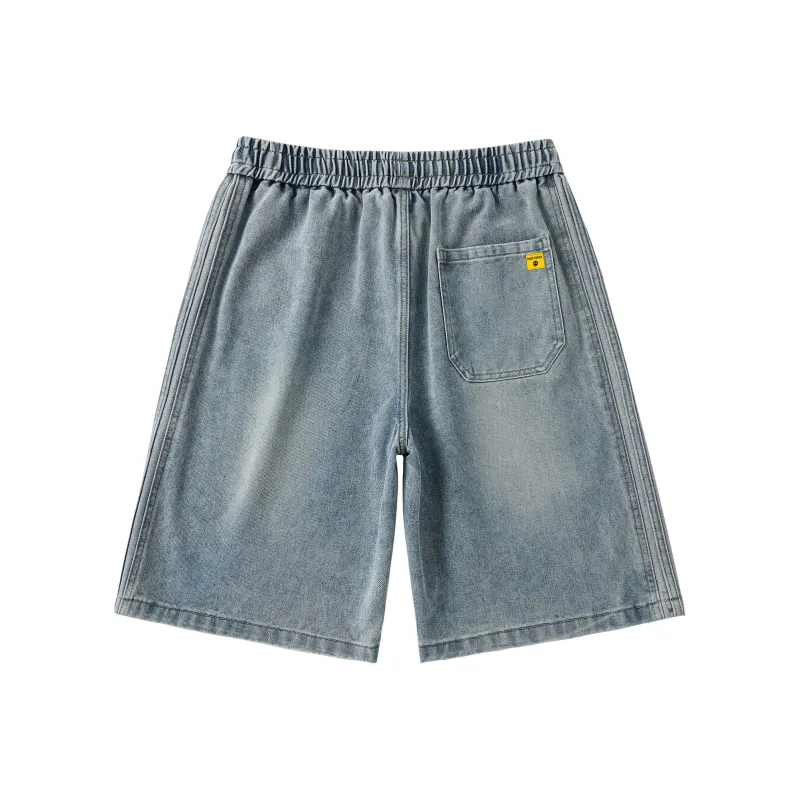 Ghost Mask Denim Shorts Unisex-7