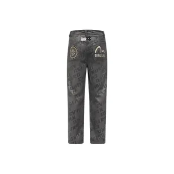 EVISU Casual Pants Men Charcoal Gray