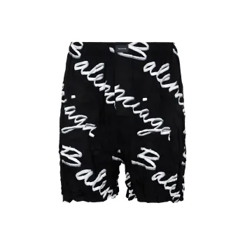 Balenciaga Scribble Logo Bermuda Shorts