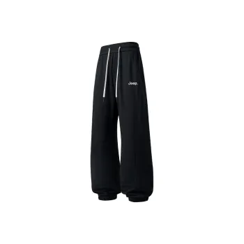 Jeep Elastic Straight Fit Elastic Cuff Lace-Up Casual Pants Unisex