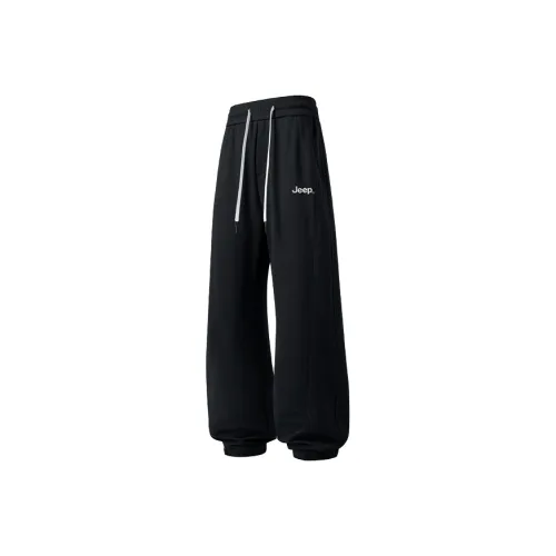 Jeep Elastic Straight Fit Elastic Cuff Lace Up Casual Pants Unisex