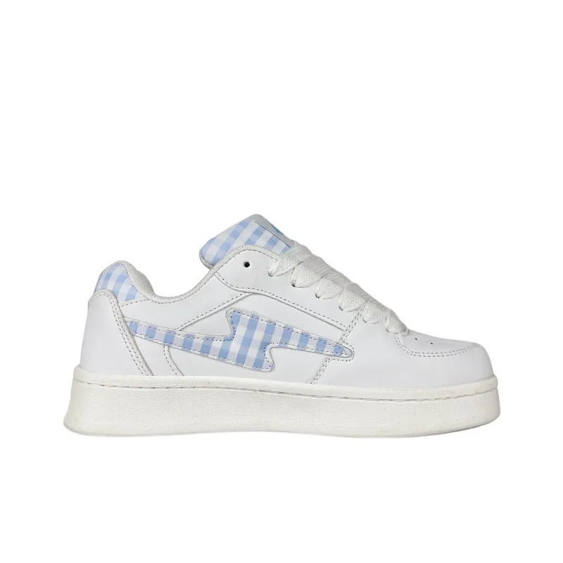 Rongchuan Slip Resistant, Abrasion Resistant, Lightweight Low Top Skateboard Shoes Unisex White Moon Square-1