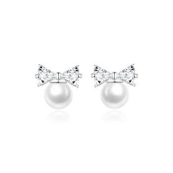 Lao Feng Xiang S925 Silver Stud Earrings Women's