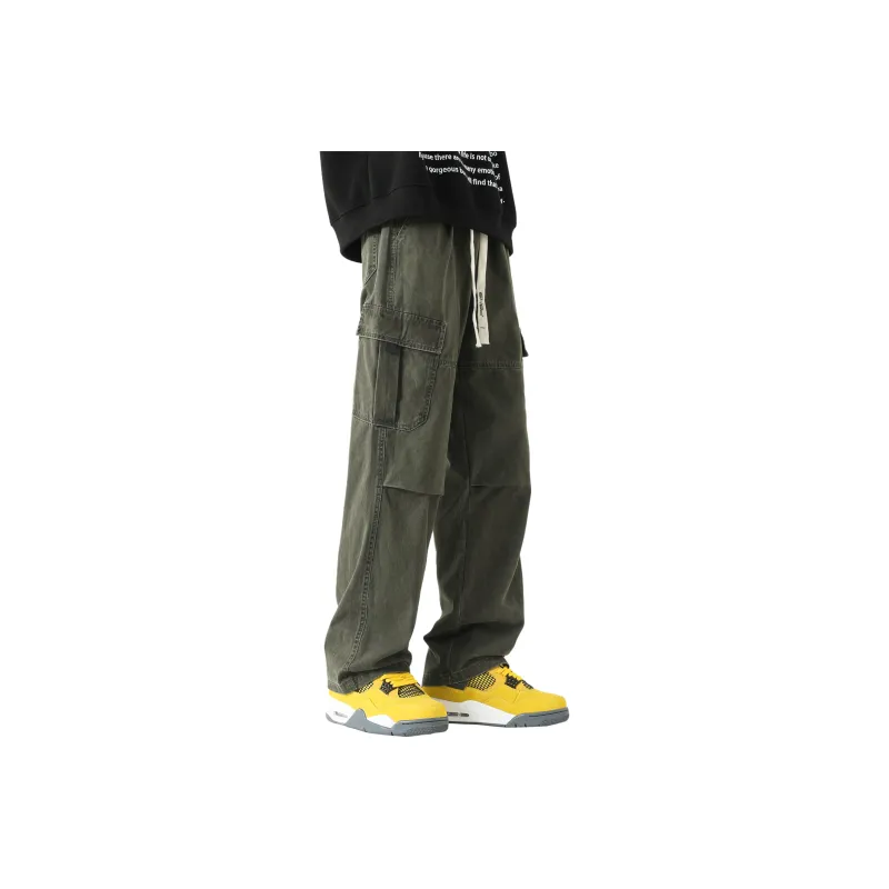 P8H9 Casual Pants Unisex Stone Gray-14