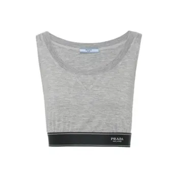 PRADA Tank Tops Women's Gray