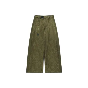 Sacai X CLOT Sacai Co-brand Casual Pants Unisex Army Green