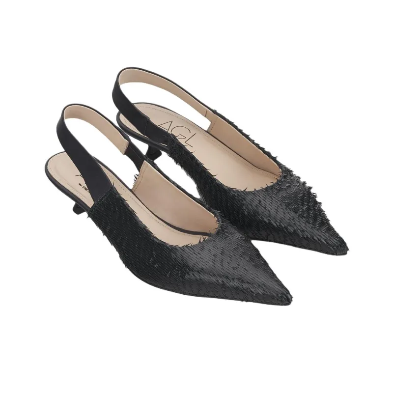 AGL LENOR Slim Heel High Heels 3cm Women's Black-2