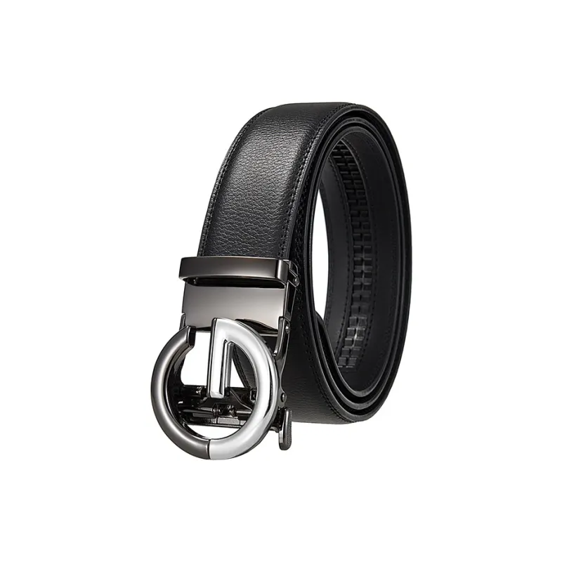 Lanza Cow Split Leather Belts Men's Width 3.5CM-3