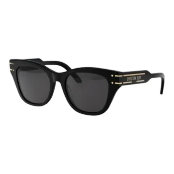 DIOR Plastic Square Sunglasses Women's Black