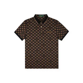 Raidy Boer 2025 Summer Polo Shirt Men's Black Floral