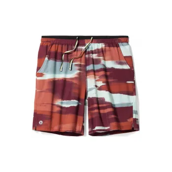 SMARTWOOL Men's Active Lined 8' Short Casual Shorts Men's Black Cherry Horizon