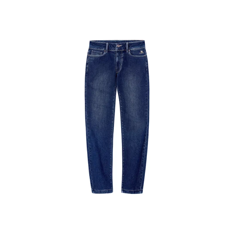 CAMEL Washed Retro Comfortable Stretch Casual Long Straight Leg Soft Draped Jeans Men's-2