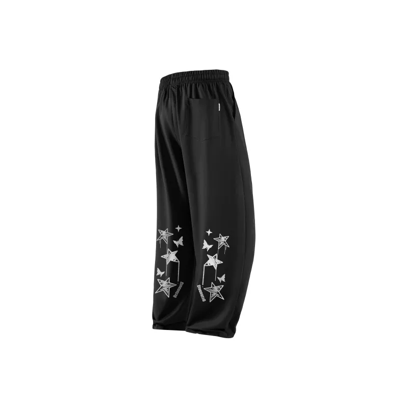 Small Columns Under The Sea Casual Pants Unisex Apricot-0