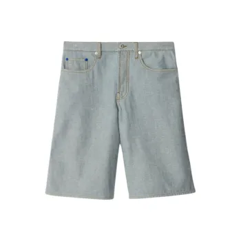 Burberry Denim Shorts Men's Denim Blue