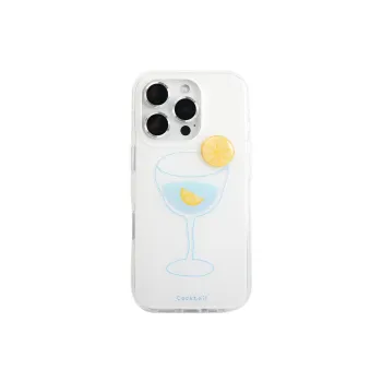 Sopi Acrylic Material 3D Effect Lemon Cocktail Phone Cases Compatible With IPhone 16/15 Pro Max/Apple 13/14 Pro/Max