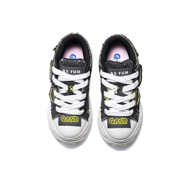 Q AND Cushioning Coverage Height Increasing Abrasion Resistant Low Top Skateboard Shoes Unisex-33