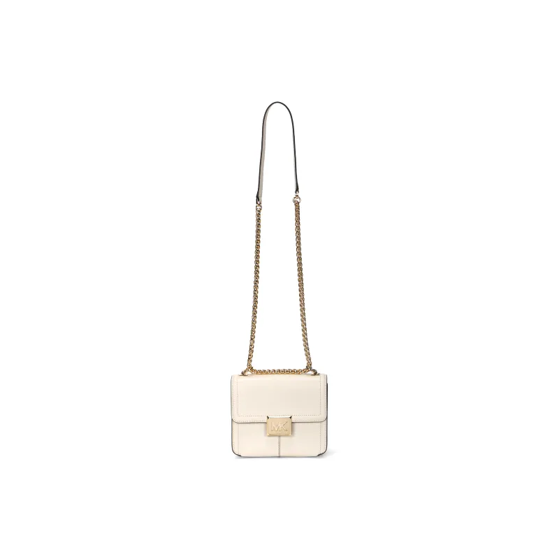 MICHAEL KORS Sonia Leather Shoulder Bag, Crossbody Bag Trumpets Women's Cream-0