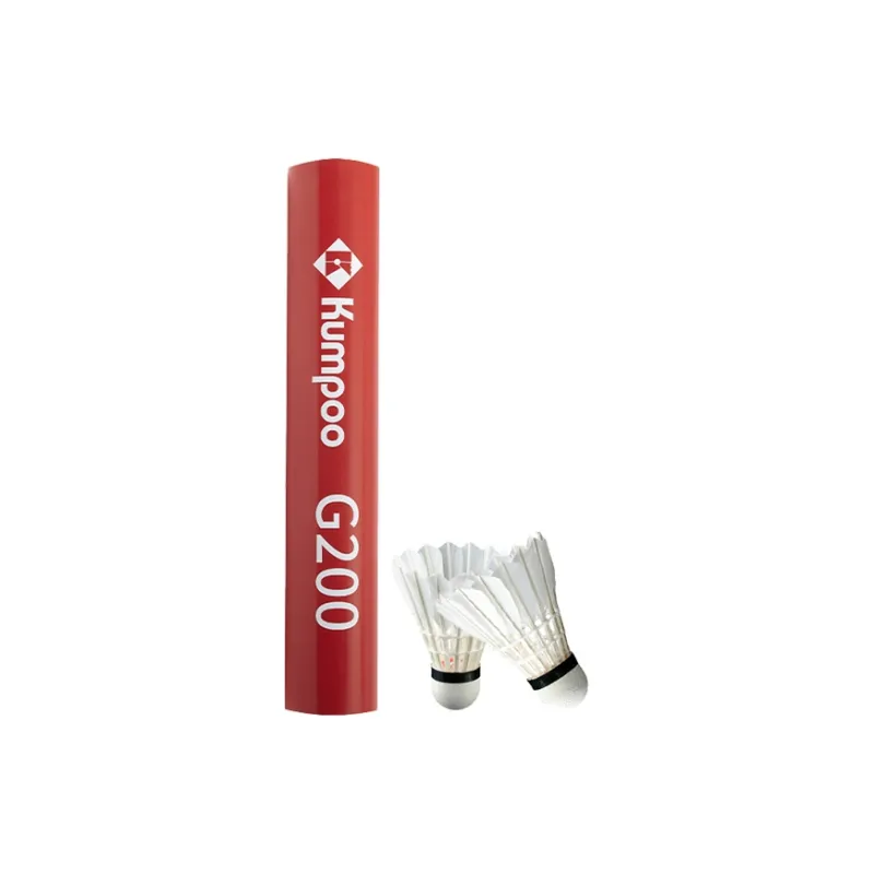 KUMPOO Red Lavender G200 12 Pack Goose Feather Competition Club Training Exclusive Shuttlecocks-1
