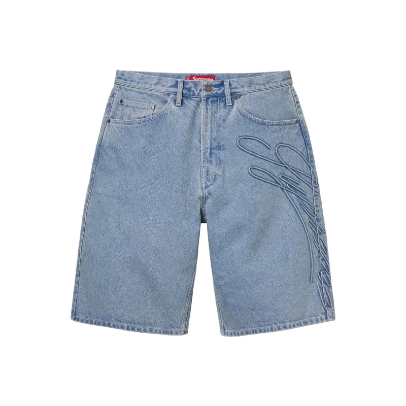Supreme Script Baggy Denim Short-1