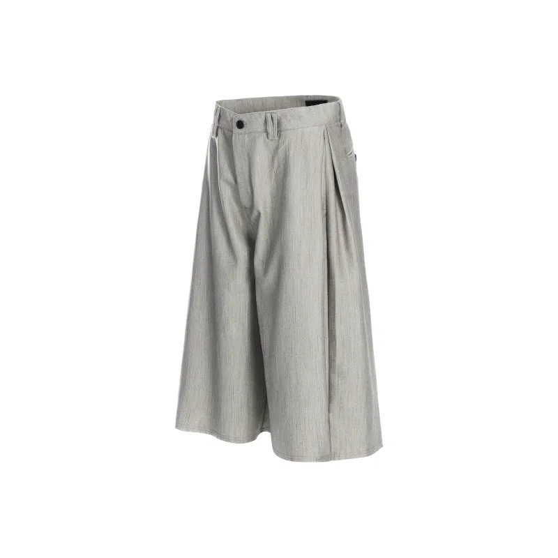 GBXM Casual Shorts Unisex Herringbone Gray-1