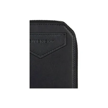 Givenchy Antigona Cow Leather Card Holder, Wallet Unisex Black-4
