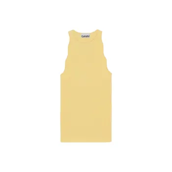 GANNI Tank Tops Women's Light Yellow