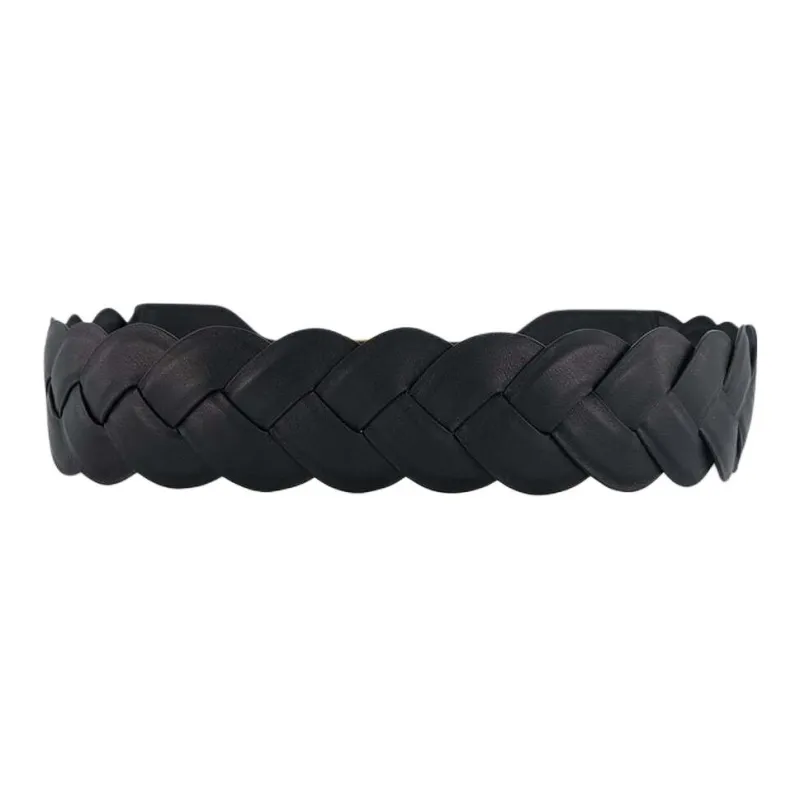 ALTUZARRA Calfskin Leather Belts Unisex Black -1