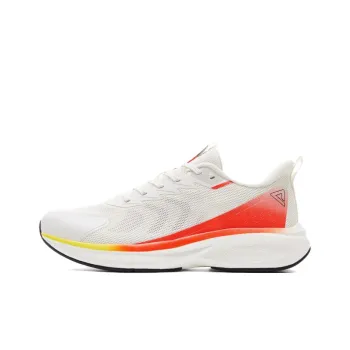 PEAK Abrasion Resistant Rebound Support Low Top Running Shoes Men's White Orange
