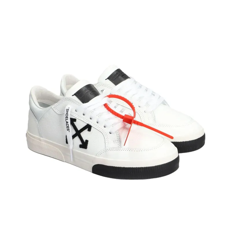 OFF WHITE New Low Vulcanized Lace Up Sneakers-2