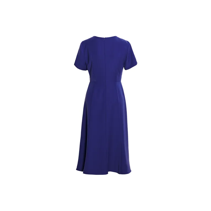 ROEYSHOUSE Short Sleeved Dress Women's Blue Purple-1